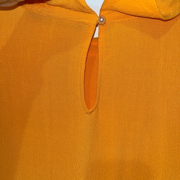 🌹Zara Basics Mock Turtleneck Orange Top Small - Picture 4 of 10